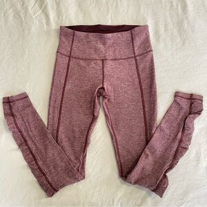 Lululemon Burgundy Running Leggings